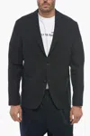 Altea Unlined Alfonso Vichy Patterned Blazer In Grey