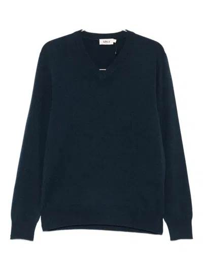 Altea V-neck Cashmere Sweater In Blue