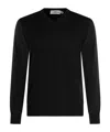 Altea V-neck Knitted Jumper In Black