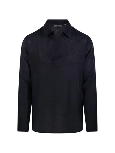 Altea V-neck Shirt In Blue