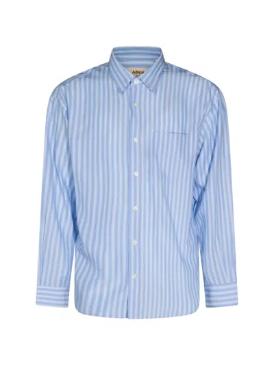 Altea Vertical-stripe Shirt In Blue