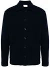 Altea Boiled Virgin Wool Overshirt In Blue