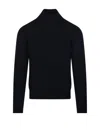 Altea Virgin Wool Classic Turtleneck Sweater In Blue