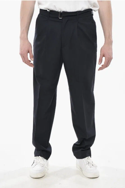 Altea Virgin Wool Trousers Colin In Blue