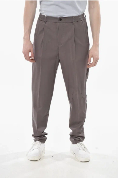 Altea Virgin Wool Trousers Wayne With 1 Pleat In Gray