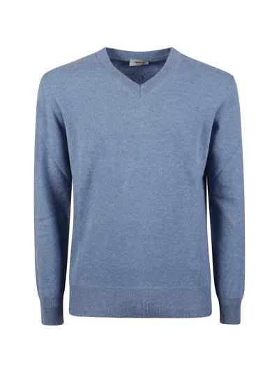 Altea V-neck Cashmere Sweater In Blue