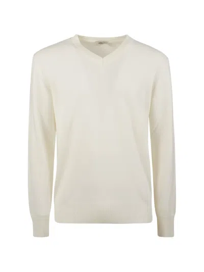Altea V-neck Cashmere Sweater In White