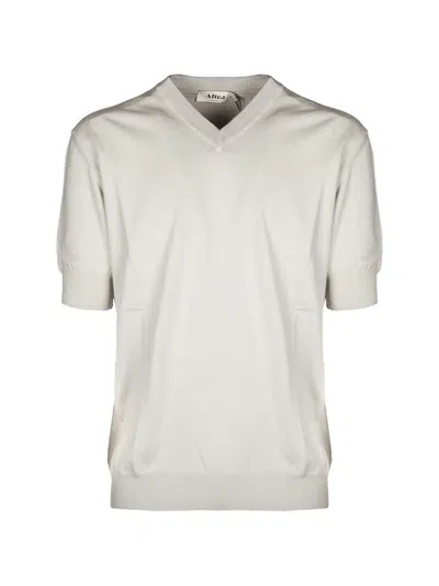 Altea V-neck Short-sleeve T-shirt In Neutral