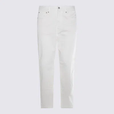 Altea White Cotton Denim Jeans In Beige