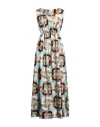 Altea Woman Maxi Dress Sky Blue Size 8 Silk