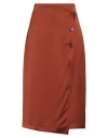 Altea Woman Midi Skirt Rust Size 10 Polyester In Red