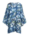 Altea Woman Mini Dress Blue Size 8 Silk