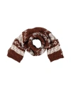 Altea Woman Scarf Brown Size - Virgin Wool, Acrylic, Polyamide In Multi