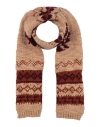 Altea Woman Scarf Camel Size - Virgin Wool, Acrylic, Polyamide In Beige