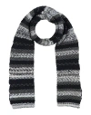 Altea Woman Scarf Navy Size - Acrylic, Virgin Wool, Cotton, Alpaca Wool In Navy Blue