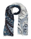 Altea Woman Scarf Navy Size - Linen, Cotton In Blue