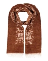 Altea Woman Scarf White Size - Viscose, Cotton In Brown