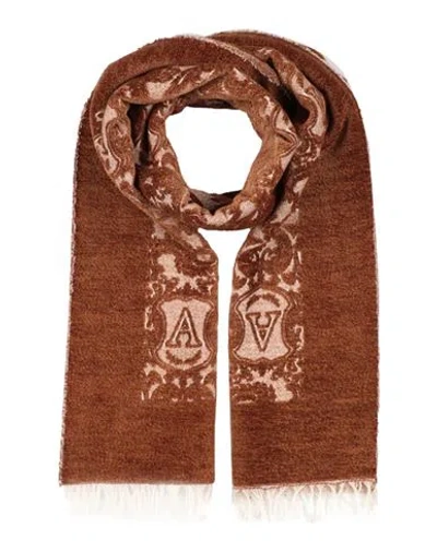 Altea Woman Scarf White Size - Viscose, Cotton In Brown