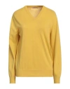 Altea Woman Sweater Yellow Size S Linen, Cotton In Yellow