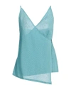 Altea Vanisé-knit Wrapped Top In Blue