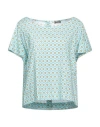 Altea Woman Top Sky Blue Size 6 Cotton In Blue