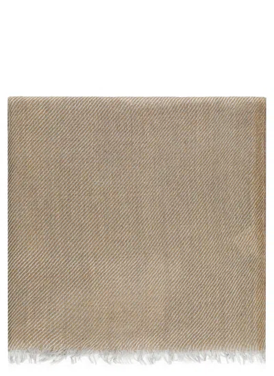 Altea Wool Blend Scarf In Brown