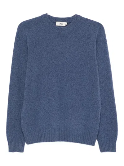 Altea Wool Crew-neck Sweater In Blue