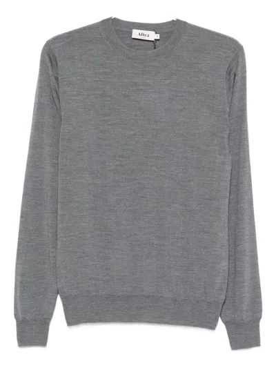 Altea Wool Crew-neck Sweater In Gray