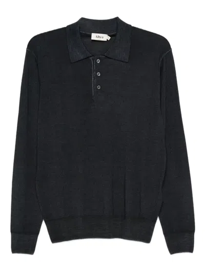 Altea Long Sleeve Polo-neck Sweater In Blue