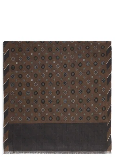 Altea Printed Scarf In Brown