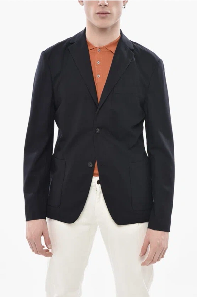 Altea Wool Unlined Single-breasted Blazer Astore In Black