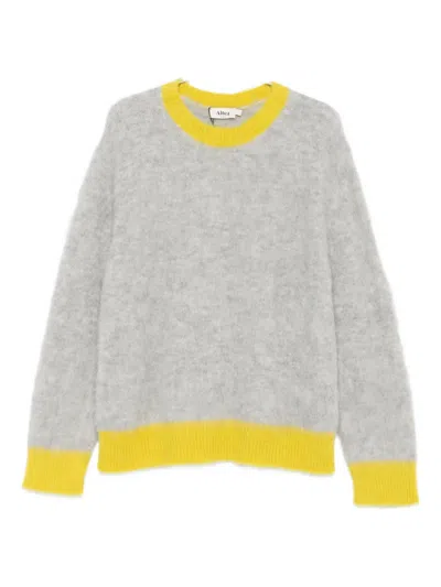 Altea Yellow-trimmed Sweater In Gray