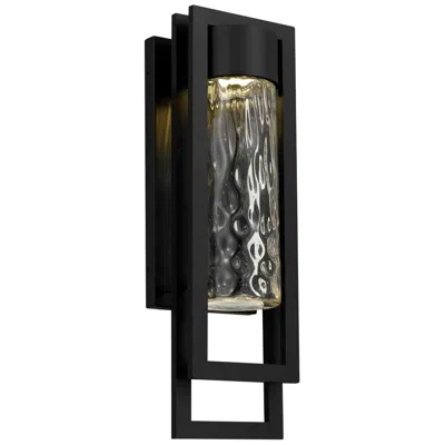 Alteck 2 Step 19" High Sand Black Led Wall Sconce