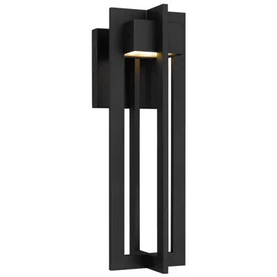 Alteck 4 Bar 18" High Sand Black Led Wall Sconce