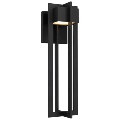Alteck 4 Bar 23" High Sand Black Led Wall Sconce