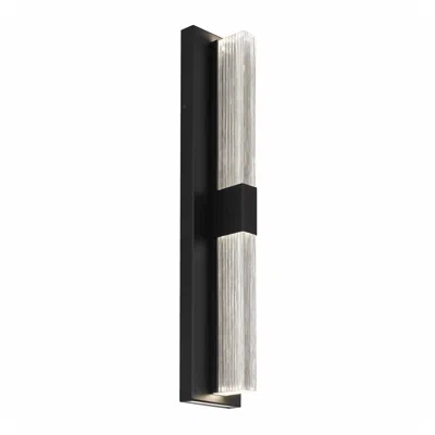 Alteck Arles 25" High Sand Black Led Wall Sconce