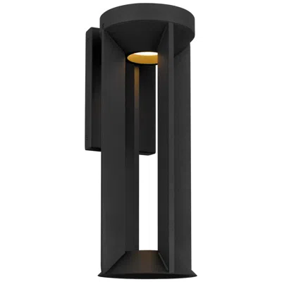 Alteck Aura 16" High Sand Black Led Wall Sconce