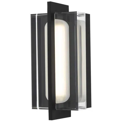 Alteck Avani 14 1/2" High Sand Black Led Wall Sconce