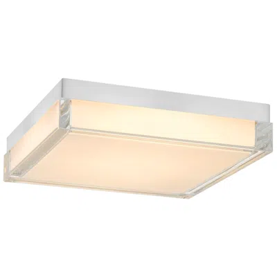 Alteck Box 11" Wide Brushed Stainless Steel Led Flush Mount