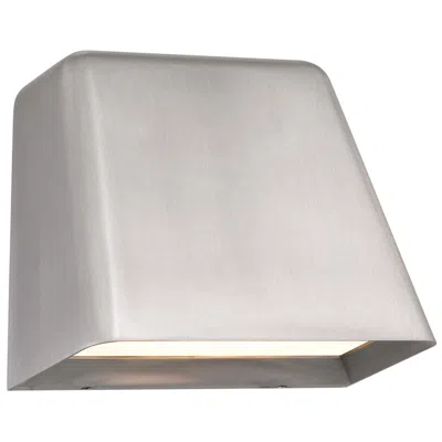 Alteck Bull 5 1/2" Wide Brushed Aluminum Led Wall Sconce