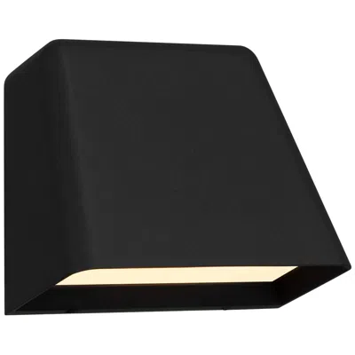 Alteck Bull 5 1/2" Wide Sand Black Led Wall Sconce