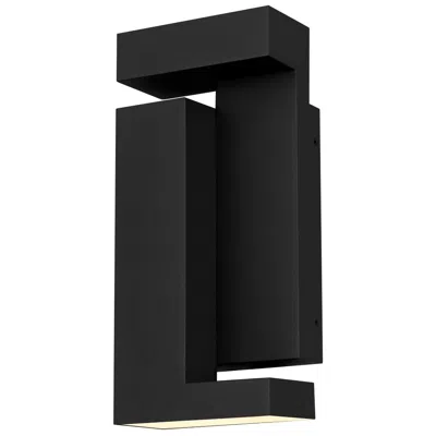 Alteck Dance 11 1/4" High Sand Black Led Wall Sconce