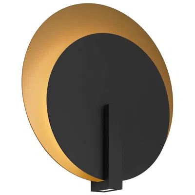 Alteck Eclipse 18 3/4" High Sand Black Led Wall Sconce