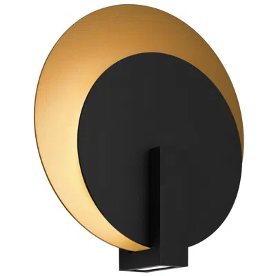 Alteck Eclispe 12 3/4" High Sand Black Led Wall Sconce