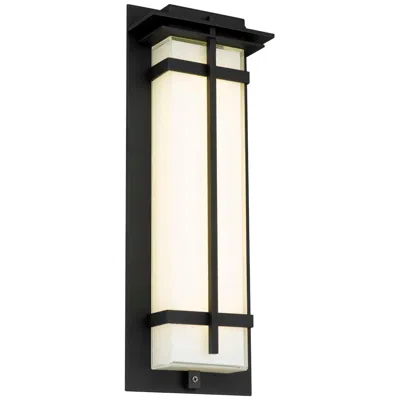 Alteck Frank 18" High Sand Black Led Wall Sconce