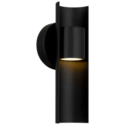 Alteck Hugo 11 1/2" High Sand Black Led Wall Sconce
