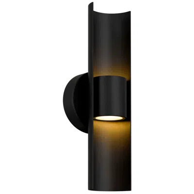 Alteck Hugo 14" High Sand Black Led Wall Sconce
