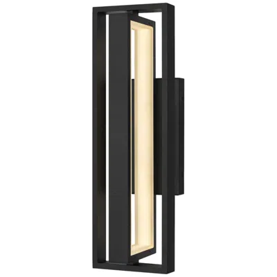Alteck In & Out 18 1/2" High Sand Black Led Wall Sconce