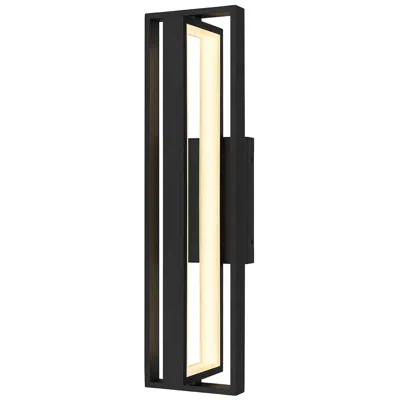 Alteck In & Out 24 1/2" High Sand Black Led Wall Sconce