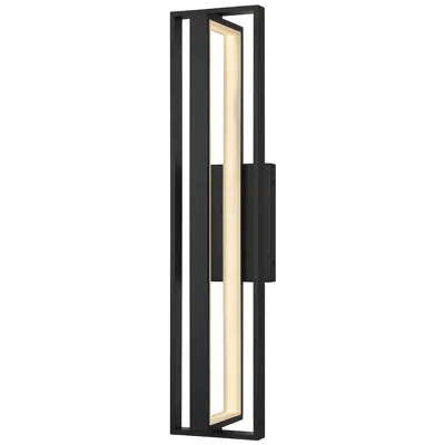 Alteck In & Out 32 1/2" High Sand Black Led Wall Sconce